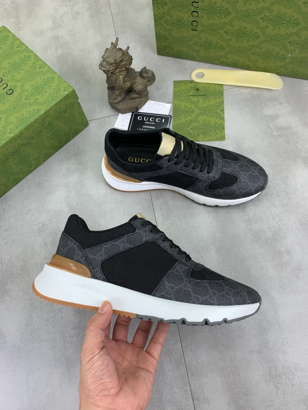 Men's shoes 💰P440💰[New model]🆘 The latest model from Gucci GUCCI official website🎁Classic casual and fashionable men's shoes👟Best model💥The version is simple and elegant, exclusive for trendy men. Unique official website latest brand elements👑Gucci original decoration, fashionable and generous, original soft calfskin fabric➕Comfortable soft first-layer pigskin lining ✅The official website specifies the wear-resistant casual outsole, the classic model is taken in real life🎬Color: 3️⃣colors available😍Number: 38-44